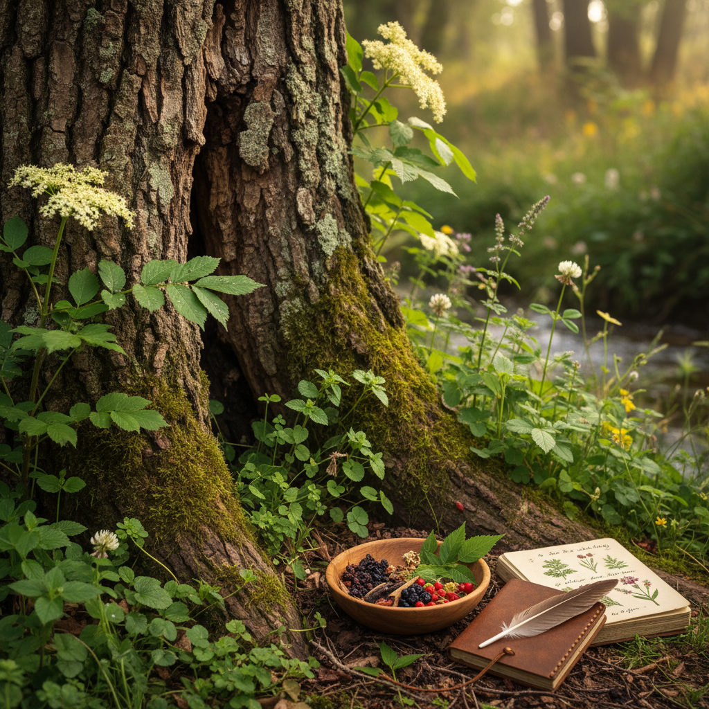 Heilende Bäume und Sträucher