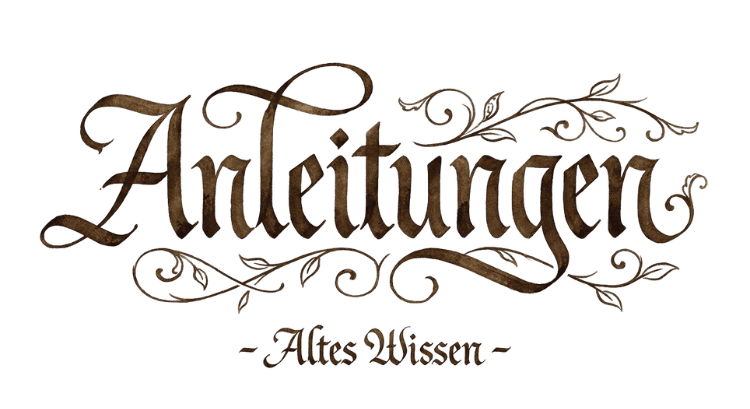 Anleitungen Schriftzug