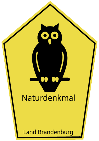 Naturschutzdenkmal Schild in Brandenburg